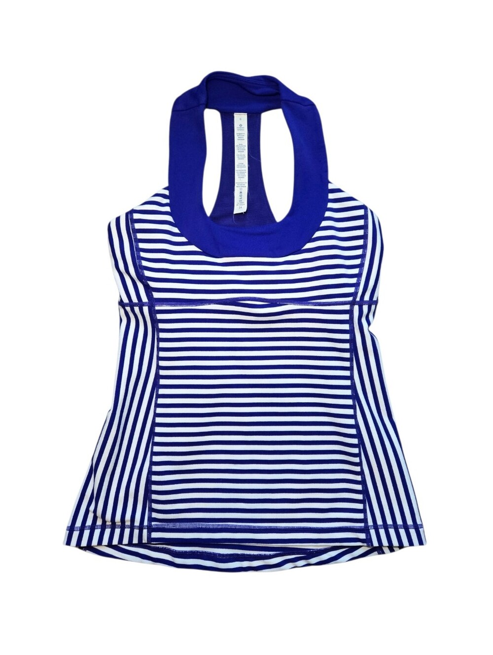 Lululemon Scoop Neck Tank - Blue/White Stripe